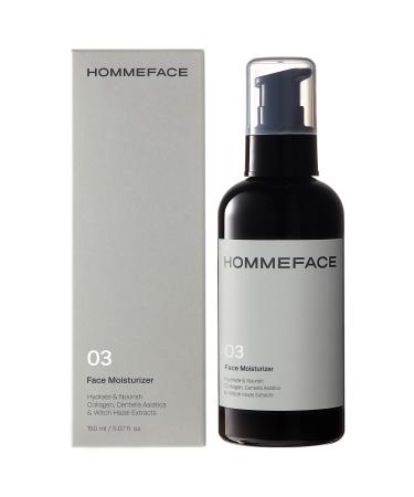 HOMMEFACE Men’s Daily Face Moisturizer, 5.07 fl. oz. - Hydrating & Nourishing Facial Lotion for Men with Collagen, Witch Hazel & Cica Extracts, Lightweight, Alcohol-Free