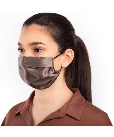 HABAC STUDIO Pack of 5 Satin Silk Face Masks Reusable Cover Bandana Balaclavas Face Masks Washable UK Black Face Mask with Nose Wire Pleated Face Mask for Women Men Adjustable. Darks - Buy Online on GoSupps.com