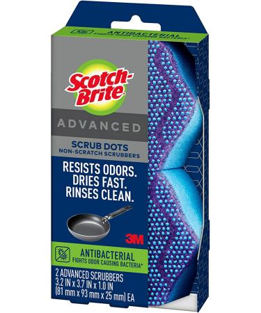 Scotch-Brite Scrub Dots Advanced Non-Scratch Scrubbers - 2 Pack - Buy Online on GoSupps.com