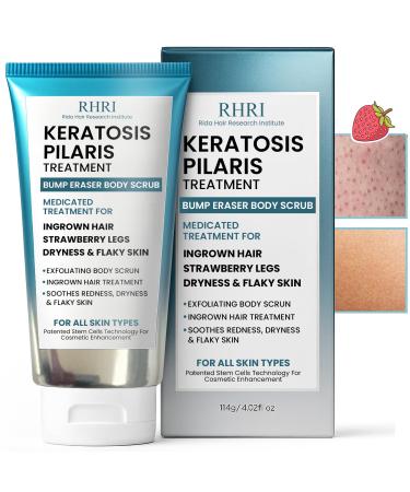KP Bump Eraser Body Scrub with 10% AHA | Keratosis Pilaris Treatment | Bump Eraser Body Scrub | Ingrown Hair Treatment | Clears Strawberry Legs | Soothes Redness, Dryness & Flaky Skin KP Scrub