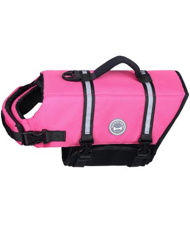 Vivaglory Ripstop Dogs Rescue vest For Small Medium Boat Dog Wallpage with improved buoyancy & visibility pink XXS: 28-35cm (chest circumference) pink) - Buy Online on GoSupps.com
