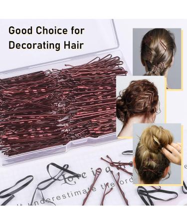 200 Hairpins & 100 Hair Ties - Premium Updo Accessories for Women & Kids | Brown Bobby Pins & Wedding Clamps - Global Shipping Available - Buy Online on GoSupps.com