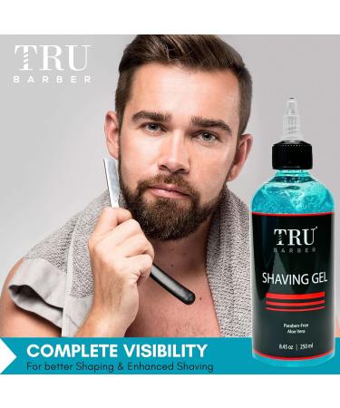 TRU BARBER Shaving Gel for Men | Ultimate Straight Razor Shave & Smooth Edging - Buy Online on GoSupps.com