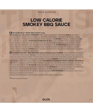 Bulk Low Calorie Sauce Low Sugar Smokey BBQ 425 g - Buy Online on GoSupps.com