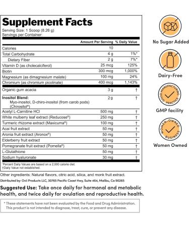 Ovii Ovarian Support for Women: Hormonal & Metabolic Balance Travel Bundle - 40:1 Myo-Inositol + Reducose + Vitamin D + Biotin - Supports Cycle Regularity & Healthy Ovulation & Healthy Metabolism - Buy Online on GoSupps.com