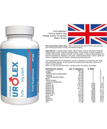  Niko-Ex Urolex for men - 60 capsules - Buy Online on GoSupps.com