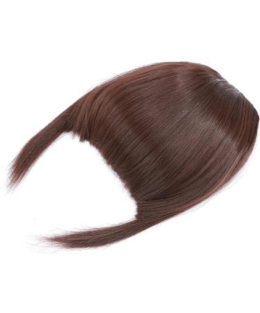 Dark Auburn Clip In Bangs Hair Extensions - Front Full Neat Bangs Fringe for Women - Buy Online on GoSupps.com