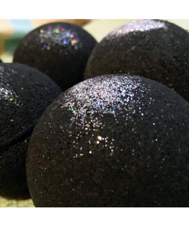 10pc Black Bath Bombs 5.7oz with Aloe Vera & Kaolin Clay | Little Black Dress Scent | Gift Basket - Buy Online on GoSupps.com