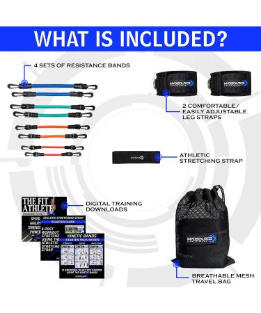 Leg Speed & Agility Resistance Bands - Enhance Athletic Performance & Fitness for All Ages - 4 Levels Stretch Strap Digital Training Series - Buy Online on GoSupps.com