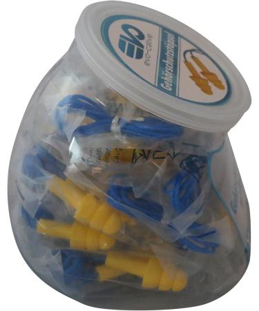 Buy Evo-Cative Silicone Earplugs - 10 Pairs Reusable with Cord & Dispenser Box - Best for Travel & Noise Reduction - Buy Online on GoSupps.com