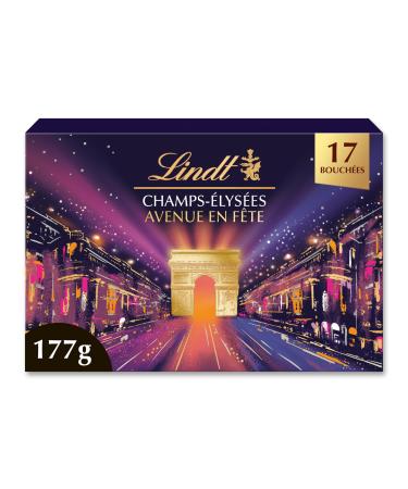 Lindt - Bo te CHAMPS- LYS ES dition Avenue en F te - Assortiment de Chocolats au Lait Noirs et Blancs - Pralin s Croustillants et Onctueux - Id al pour No l 177g