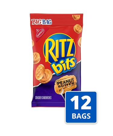Ritz Bits Peanut Butter Cracker Sandwiches - Big Bag 3oz (Pack of 12), Cheese Flavor - Buy Online on GoSupps.com