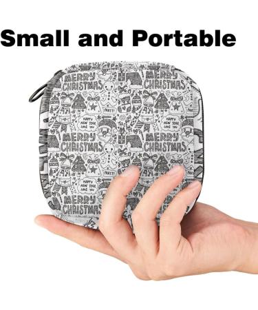 MUOOUM Women s Menstrual Cup Storage Pocket Merry Christmas Pattern Portable Bags for First Period & Female Comfort - Buy Online on GoSupps.com
