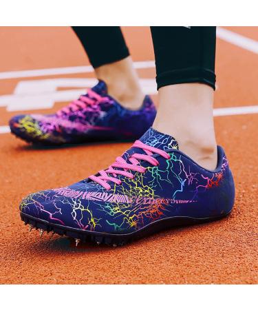 Eribby Unisex Track Spike Shoes - Sprint and Mid-Distance Running Shoes - Navy (Women's 7.5/Men's 6) - Buy Online on GoSupps.com