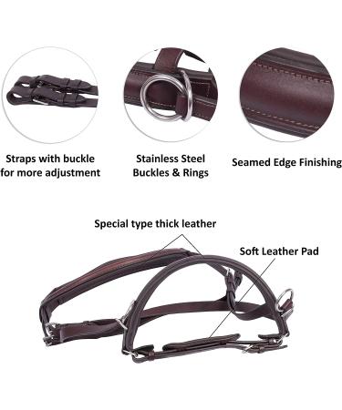 Wonder Care English Leather Crossunder Bitless Horse Bridle Headstall, Tan Medium | Genuine Leather with Reins - Buy Online on GoSupps.com
