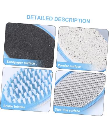 Healeved 4 1 Foot File Pad Foot Scrubber Stone Pedicure Foot File Pumice Stone Nails Cleaner Fingernail Scrub Brush Foot Pumice Foot Exfoliator Handle Nail Brush Foot Multifunction - Buy Online on GoSupps.com