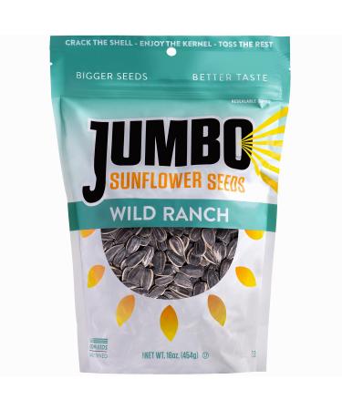 JUMBO SUNFLOWER SEEDS, Ranch, 16-Ounce (Pack of 6)
