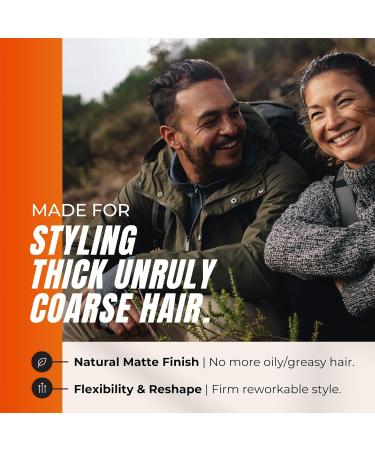 Kami Matte Hair Styling Clay for Men - Strong Hold Long-Lasting Finish for Thick Hair - Premium Men's Hairstyling Clay - Buy Online on GoSupps.com