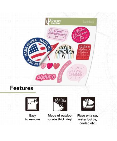 Alpha Omicron Pi Cute Sticker Decal - Ideal for Laptops, Water Bottles, Cars - Buy Online on GoSupps.com