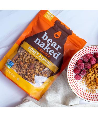 Bear Naked Honey Almond Protein Granola Cereal Snacks - 6 Bags | Vegetarian Breakfast Protein - Buy Online on GoSupps.com