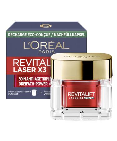 L'Or al Paris L Or al Paris AntiAge day cream navum Capsules reduces ripples and reinforces the skin with proretinol hyluron acid and vitamin C RevitaLift Laser X3 1 x complement 50 ml 1r Pack nappy capules