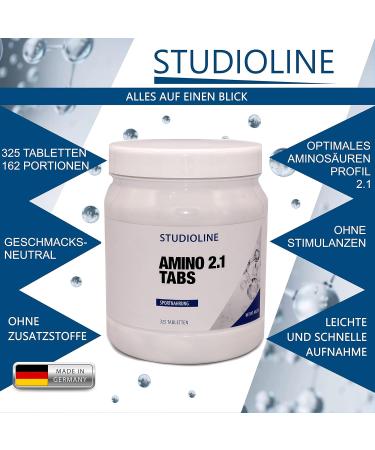 Amino 2.1 Tabs - 325 Highly Dosed Tablets with Optimal Amino Acids Profile | Rich in BCAAs & EAAs for Essential & Chained Amino Acids - International Shipping Available - Buy Online on GoSupps.com