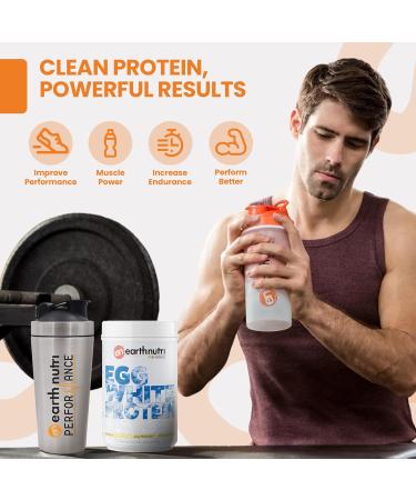 EarthNutri - Egg White Protein Powder Supplement for Pre Intra or Post Workout 26g of Protein Per Serving Supports Muscle Strength & Recovery No Artificial Additives - Vanilla 20 Servings (640g) - Buy Online on GoSupps.com