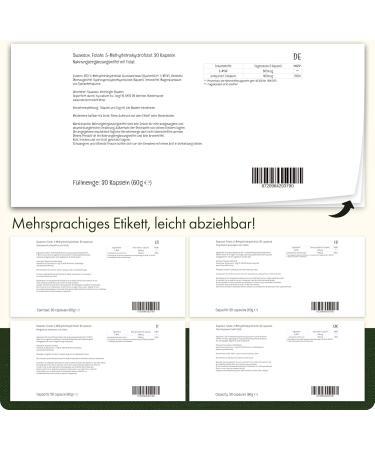 Buy Swanson 5-MTHF Folate 800mcg - Vegan Vitamin B9 Capsules Gluten-Free Non-GMO High Dose 30 Count - Buy Online on GoSupps.com