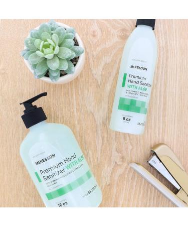 McKesson Premium Hand Sanitizer with Aloe 18 oz - Spring Water Scented Antiseptic Solution | Formulized with Ethanol, Aloe, and Vitamin E | Kills 99% of Bacteria - Buy Online on GoSupps.com