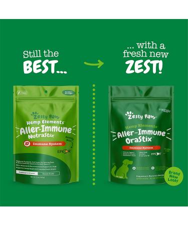 Zesty Paws Hemp Aller-Immune NutraStix for Dogs - Peppermint Flavor, 12 oz - Buy Online on GoSupps.com