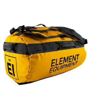 Element Equipment Trailhead Duffel Bag Shoulder Straps Waterproof Yellow Large Large 85 Liters Yellow
