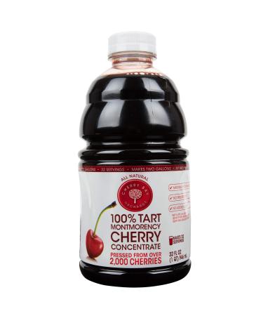 Cherry Bay Orchards Tart Cherry Concentrate - Natural Juice to Promote Healthy Sleep, 32oz Bottle One Color 32 Fl Oz (Pack of 1)