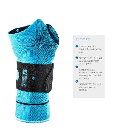 Ossur Formfit Pro Wrist Brace (Blue) - XL Left for Chronic Wrist Pain Relief Overuse Injuries & Rheumatic Arthritis - 3D MotionTech Knit Compression Breathable Fabric - Buy Online on GoSupps.com