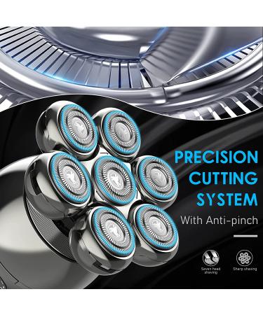 Fxlpower 5 in 1 Bald Head Shaver with Wireless Charging Pad - Waterproof Electric Razor Grooming Kit for Men - Wet and Dry - Gun Color - Buy Online on GoSupps.com