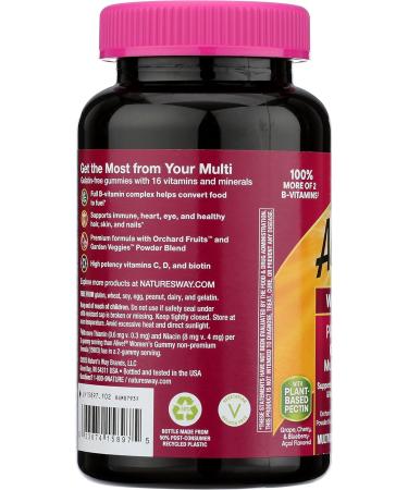 Nature's Way Alive!a Womenas Premium Gummy Multivitamin Fruit and Veggie Blend 75 Gummies - Buy Online on GoSupps.com
