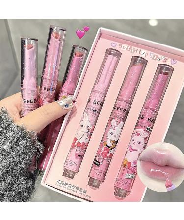 Buy 3 Colors Jelly Lipstick Gift Set - Tinted Heart Shape Lip Stain & Gloss | Moisturizing Hydrating Lip Balm | Vivid Color Makeup for Girls - Buy Online on GoSupps.com