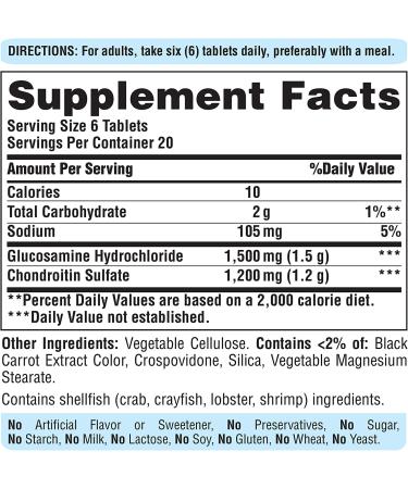 Puritan's Pride Glucosamine Chondroitin Mini Tabs 120ct - Buy Online on GoSupps.com