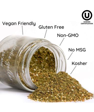 Jamie Geller Za'atar Spice Seasoning | 3.5 oz Glass Jar | OU Kosher | Mediterranean Blend for Greek Yogurt, Hummus, Meat & More - Buy Online on GoSupps.com