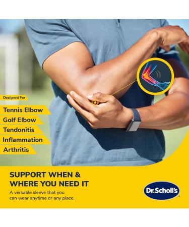 Dr. Scholl's Compression Arm Sleeve - Breathable Copper-Infused Pain Relief & Support (Size S/M) | International Shipping - Buy Online on GoSupps.com