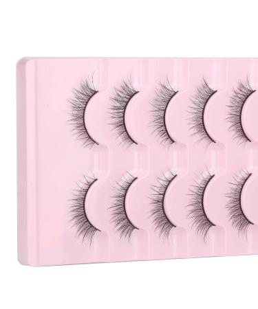 Buy Natural Look Cat Eye False Lashes - 7 Pairs Wispy Faux Mink with Cotton Band - Buy Online on GoSupps.com