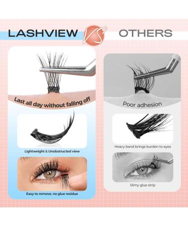 LASHVIEW Self Adhesive Eyelashes | No Glue Press-on Lashes | DIY Eyelash Extension Kit | International Shipping Available - Buy Online on GoSupps.com