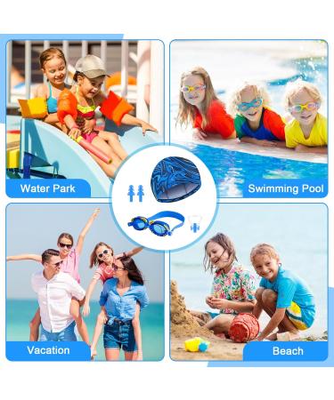 Buy Bath Cap Set for Kids | Comfortable Swimming Cap & Goggles | Ages 5-12 | Bath Hood for Boys & Girls - Buy Online on GoSupps.com