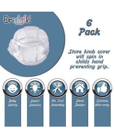 6 Pack Clear Stove Knob Safety Covers - Child Proof Lock for Oven/Stove Top/Gas Range - Baby/Toddler Kitchen Safety Guard - Buy Online on GoSupps.com