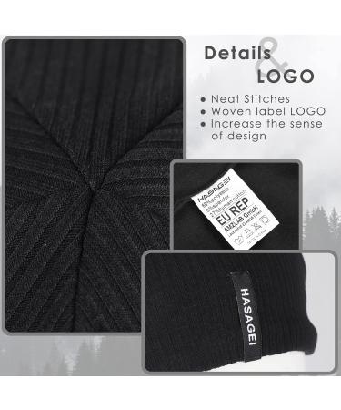 Stylish Unisex Hasagei Slouch Beanie Hat for Men & Women Lightweight Jersey Chemo Hat for All Seasons Fashionable Soft Thin Black Design - Buy Online on GoSupps.com