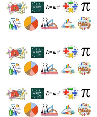 30 Stand Up Maths Mathematics School Themed Edible Wafer paper Cake Toppers Decorations - Buy Online on GoSupps.com