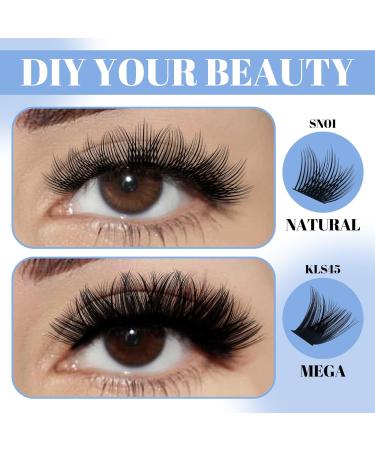 GEMERRY Cluster Lashes D Curl 8-16 Mix - 120pcs Mega Volume Ribbon Eyelash Extensions - Buy Online on GoSupps.com