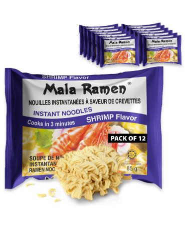 Ramen Instant Noodle - Shrimp Noodles 85G (Pack of 12) 1.02 Kg - Cooks In 3 Minutes