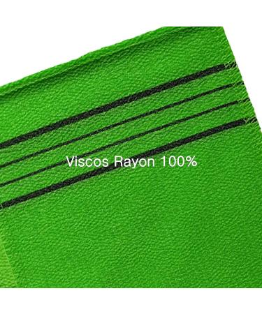 NOPIGO Korean Exfoliating Body Scrubber Set - 4pcs Green and Red | Asian Bath Washcloth for Dead Skin | Exfoliating Sponge, Mitt Glove - Buy Online on GoSupps.com