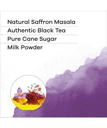 Quik Tea Saffron Masala Chai Tea Latte - 10 Count Single Box - All Natural Singe Serve Pouches of Instant Authentic Comfort Wellness Tea - Buy Online on GoSupps.com