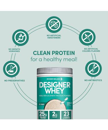 Designer Wellness Designer Whey Meal Replacement Protein Powder 1.72lb Vanilla & 1.72lb Chocolate Bundle - Buy Online on GoSupps.com